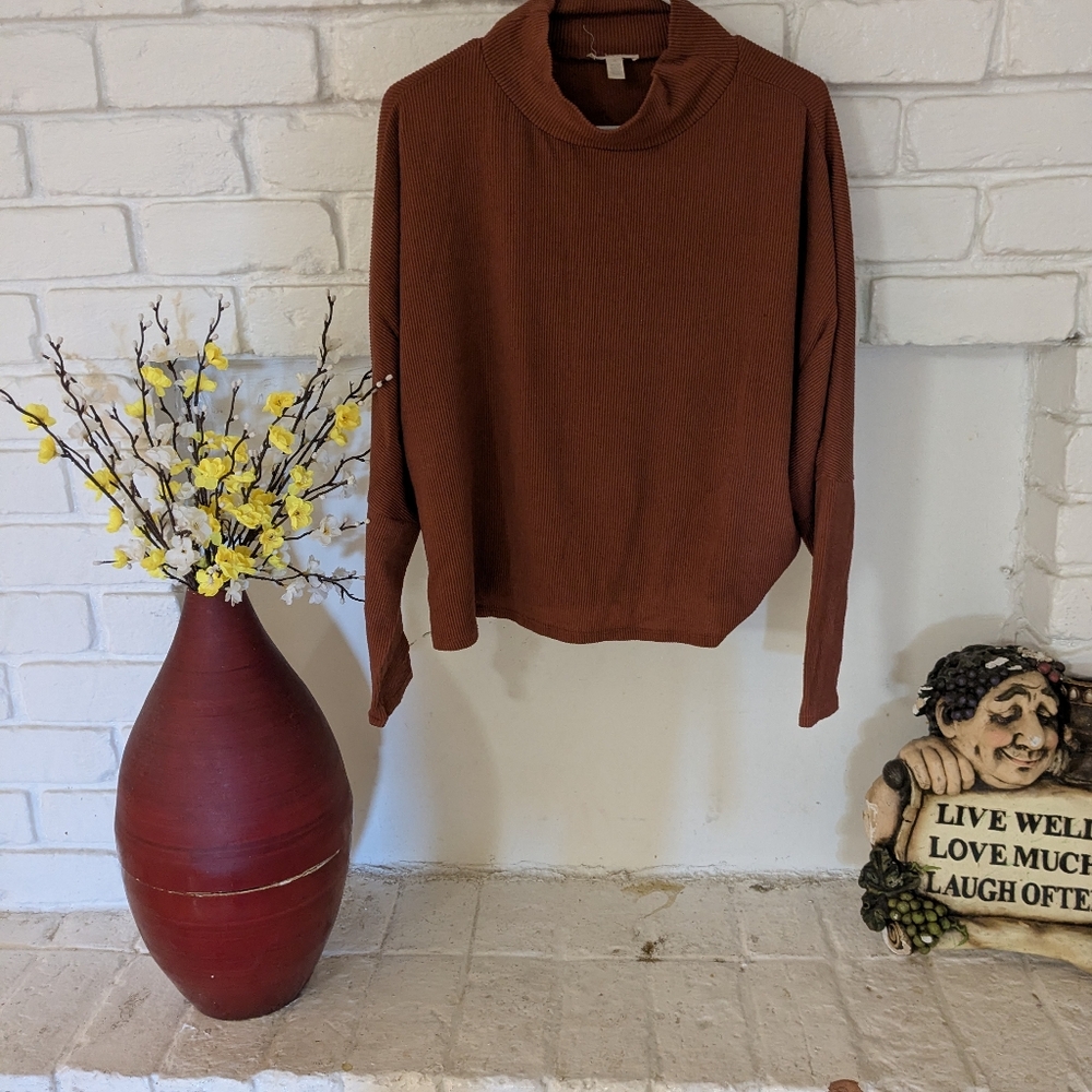 YAbound Women's Ribbed Tan Sweater My Consignment